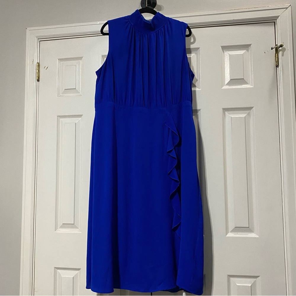 Eshakti Blue A-Sleeveless Dress 22W